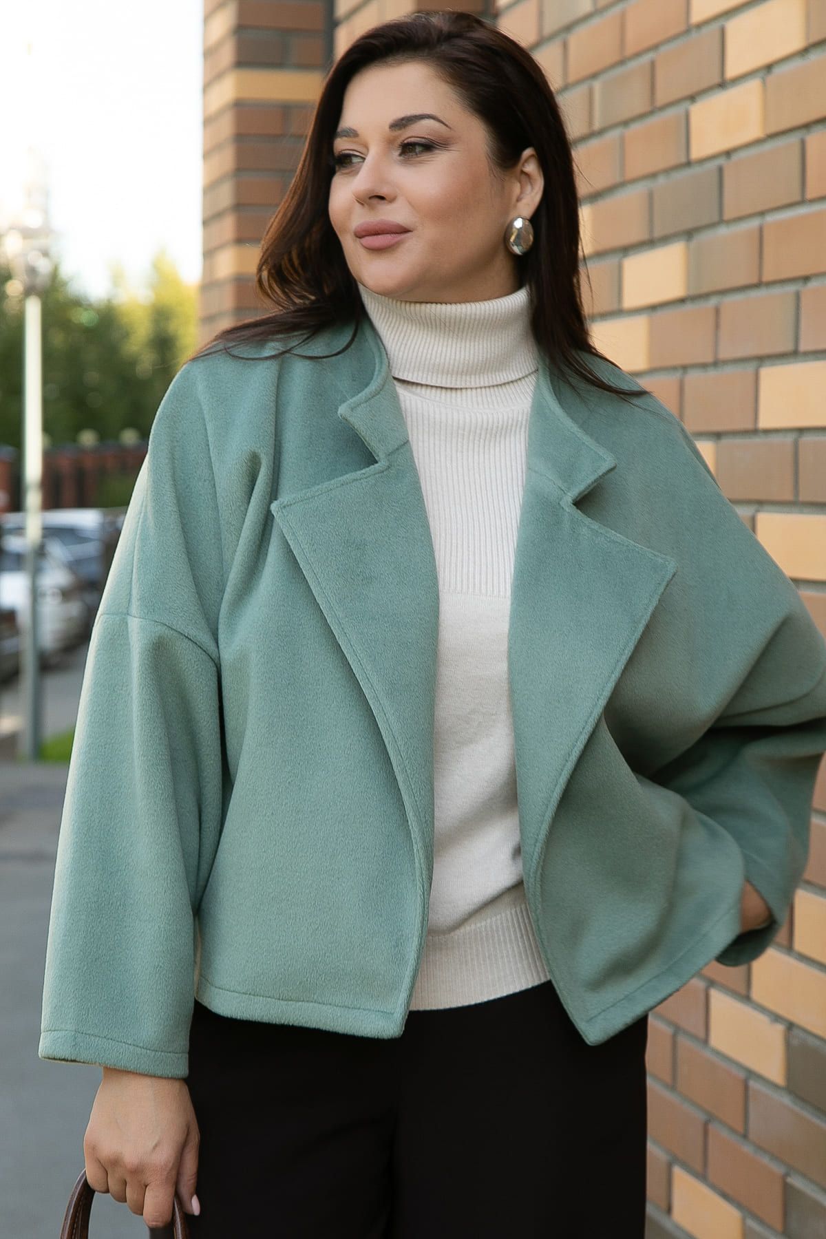 Пальто укороченное Хайт (фисташка) Б14339-7М