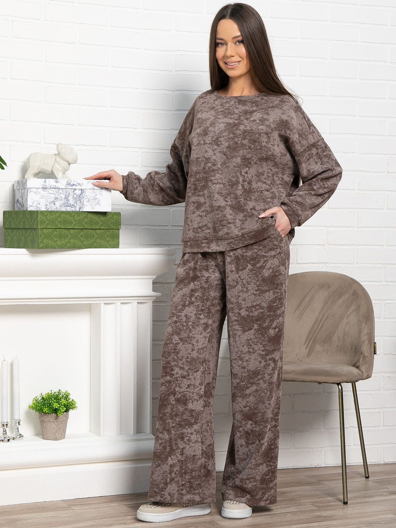 Костюм Августа ХИТ (кофе с молоком) К15146-5М