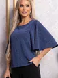 Блуза праздничная Ты ослепляешь! (темно-синяя) Б14844-8М