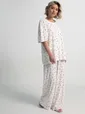Костюм домашний с брюками Мона (белый) К15209-1М