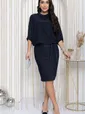 Платье Антония (темно-синее) П12111