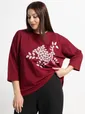 Блуза Ромашка (бордовая) Б15383-24М