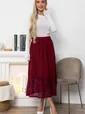 Юбка с кружевом Элегия (бордо) Ю14912-10М