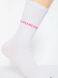Носки LT Collection (белые/розовая надпись) Н04