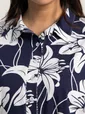 Блуза Флорал (синяя) Б15655-20М