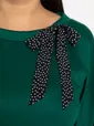 Блуза Федерика (изумрудно-черная) Б15001-18М