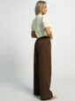 Брюки на резинке Бинори (коричневые) Б15595-30М