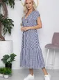 Платье Коста-Рика темно-синее в клетку П10449