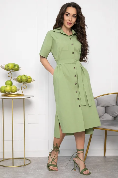 Платье Фруктовый коктейль (фисташка) П13588-18М