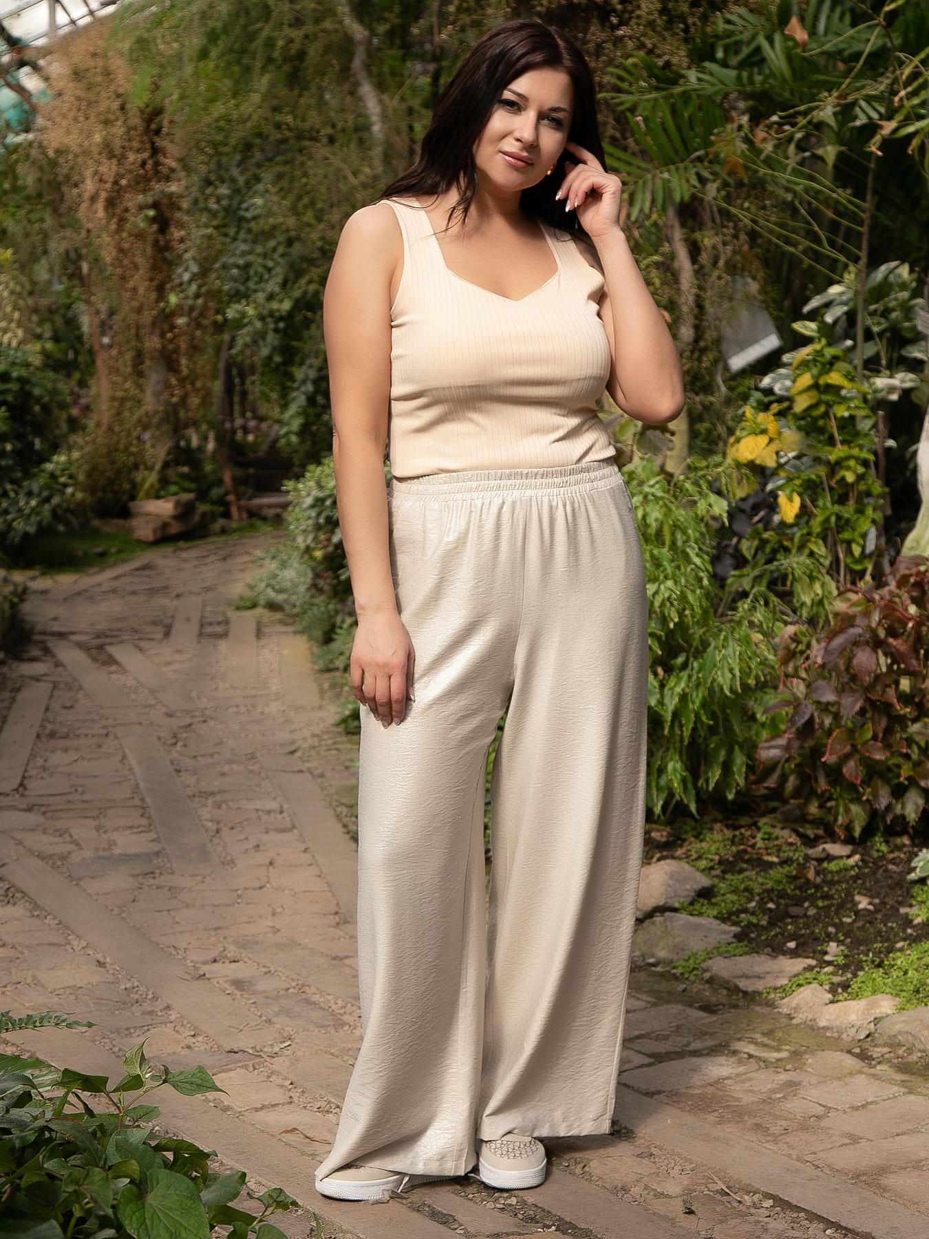 Брюки Сияние лета (бежевое серебро) Б15678-5М