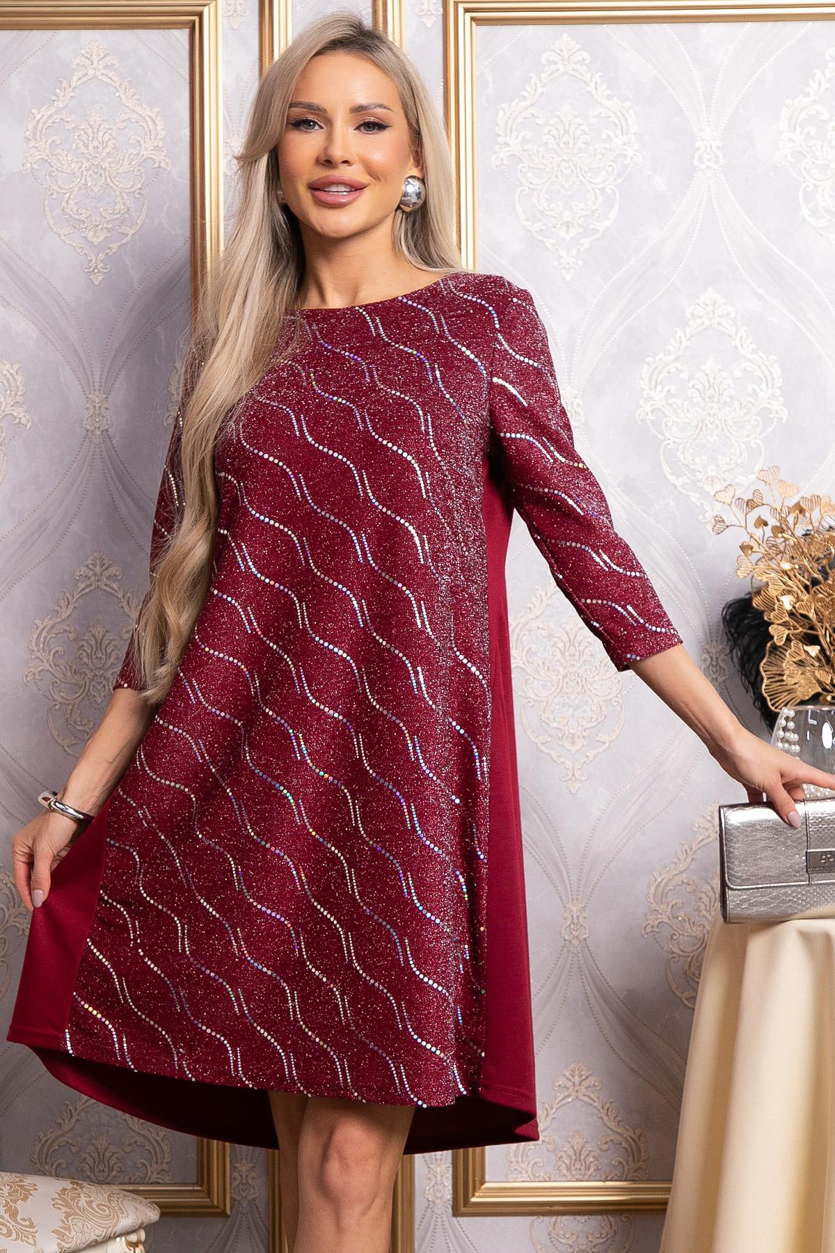 Платье Леди Элегант (темно-красное) П14827-10М