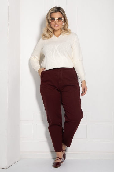 Джинсы Страсбург (винный) Б12713-12