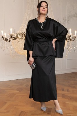 Костюм с юбкой Альсия  (черный) К14393-5М