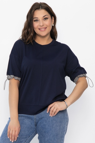 Блуза Софья (синяя) Б13941-1М
