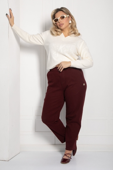 Джинсы Страсбург (винный) Б12713-12