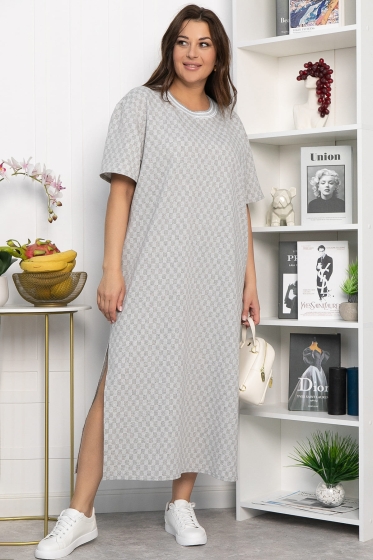 Платье Ривьера (серое) П13866-1М