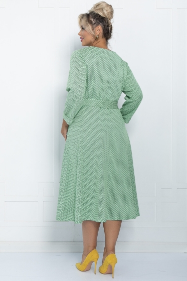 Платье Осенняя история (светло-зеленое) П11226