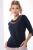 Блуза "Азалия" (темно-синяя) Б8369 Блуза "Азалия" (темно-синяя) Б8369