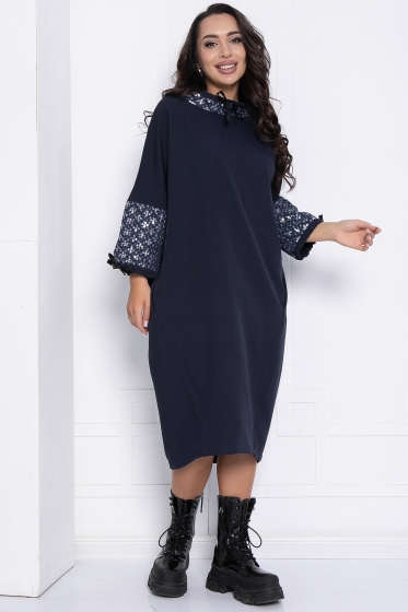 Платье Эванс (синее) П12396-10