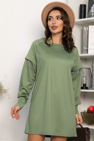 Платье Стелла (оливковое) П14230-5М